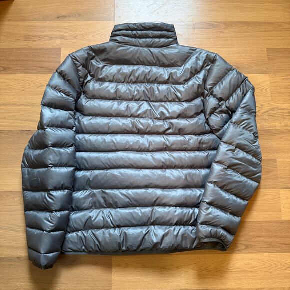 Men's Eddie Bauer Ascent Silver Blue Downlight StormDown Puffer Jacket Sz Medium - Picture 4 of 11